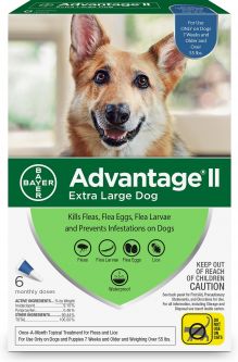 Advantage II For Dogs Over 55 lbs 6 Pack